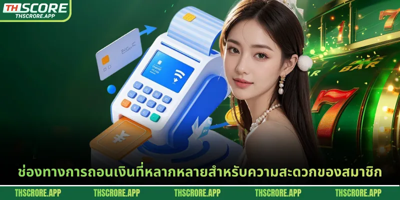 ช่องทางการถอนเงินที่หลากหลายสำหรับความสะดวกของสมาชิก